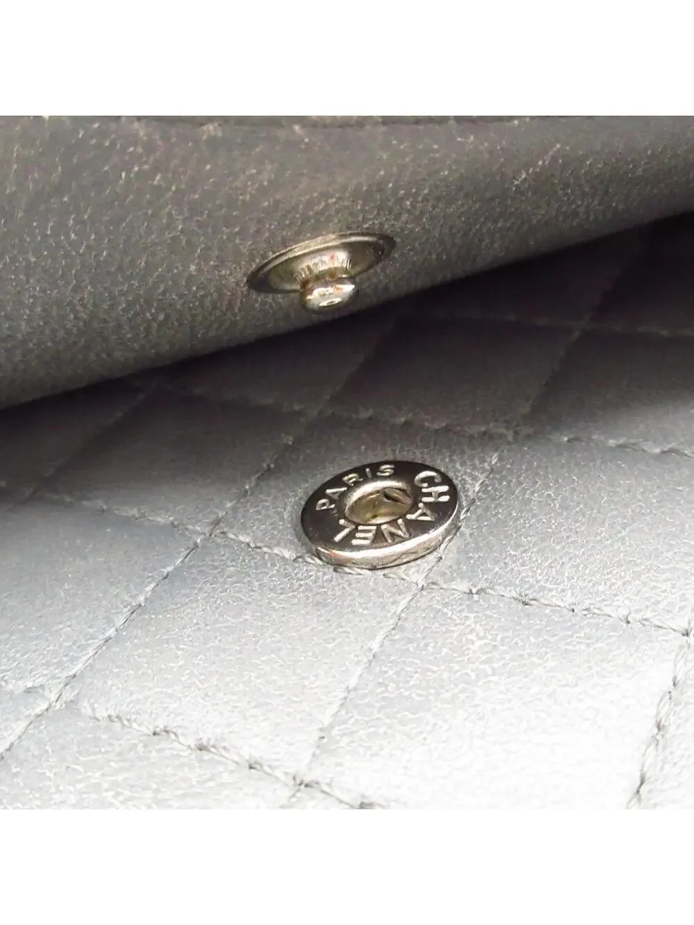 Chanel Matelasse Gray Leather Other #304856C15B